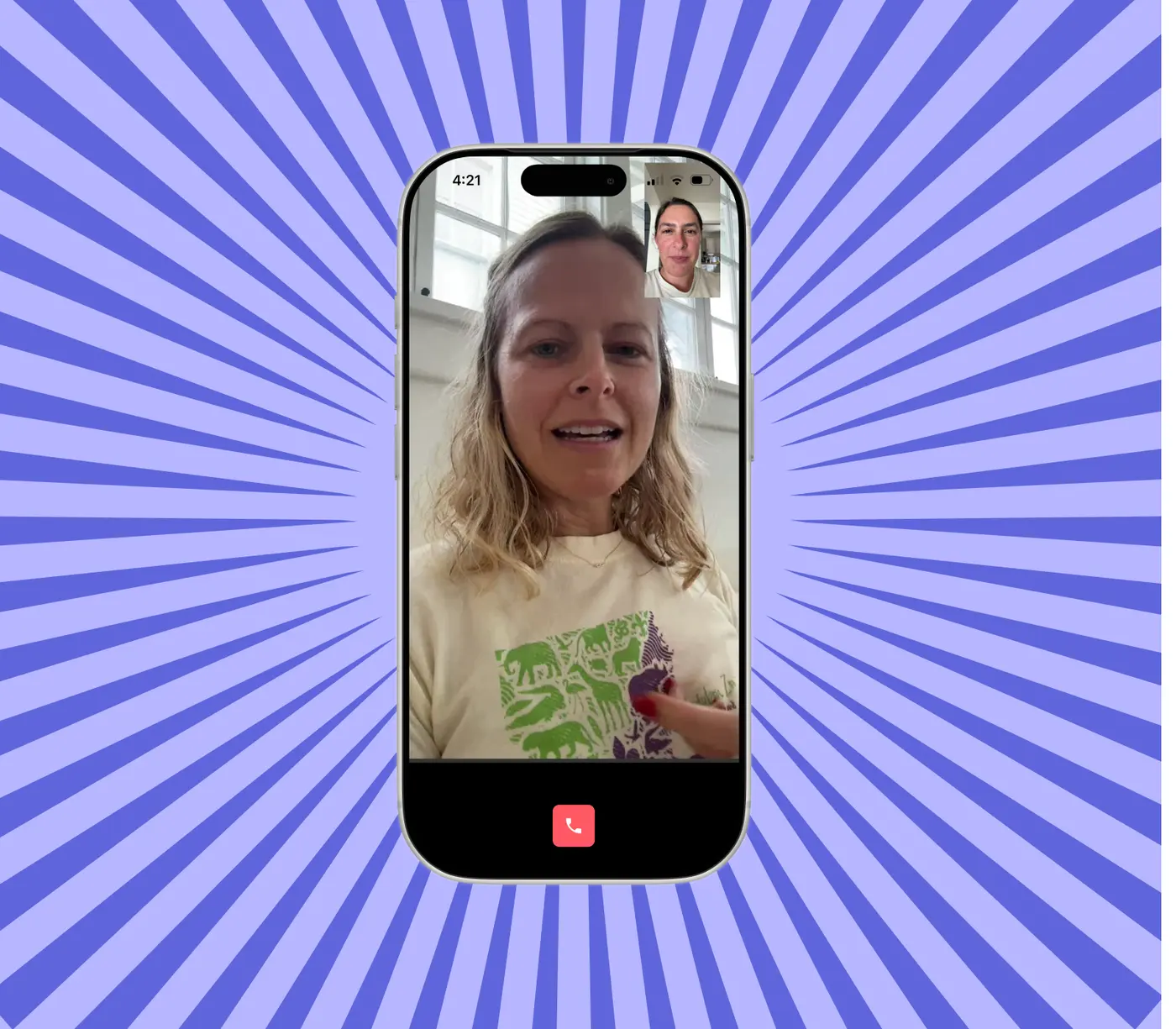 A live video call inside the ROAR app